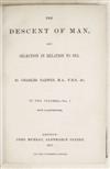 DARWIN, CHARLES. The Descent of Man. 2 vols. 1871